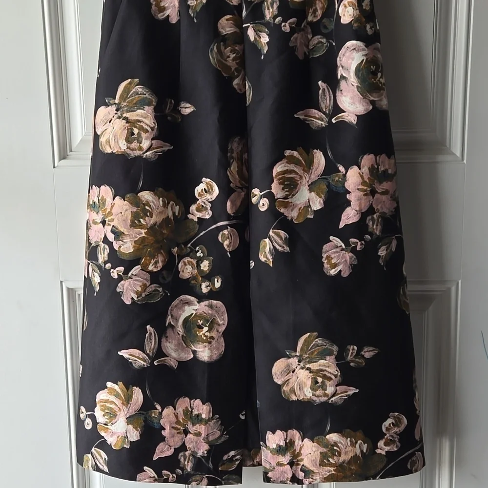 J. Crew Collection Silk & Wool Blend Floral Midi Dress